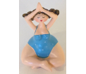 Yoga Lady zittend blauw
