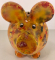 Ziggy Moneybank Pig - Yellow with butterflys