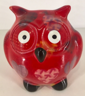 Owl Glasses stand - red