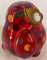 Errol - Moneybank Owl - Red with Circles