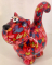 Dorothy Moneybank Cat - Red with Multicolour Hearts