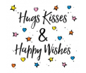 Joy -Hugs Kisses & Happy Wishes - 14x14cm incl. envelop