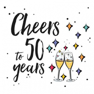 Joy - Cheers to 50 years - 14x14cm incl. envelop
