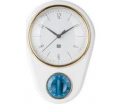 White Clock with kitchen timer Retro , 23X16cm, (excl. 1AA batt)