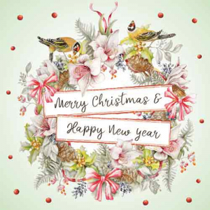 Janneke Brinkman Salentijn - Kerst - Merry Christmas & Happy New Year - tekst binnenkant: Blanco - 140x140mm