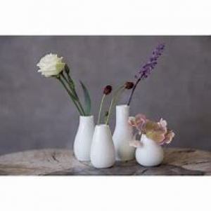 Mini Vase set 4 - White porcelain