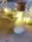 Mini-Lights - Kerstboom wit - 10 decoratieve glazen flesjes met ledverlichting (met timer). 1,80 meter Voor gebruik binnenshuis. Werkt op 2 x 1,5V AA batterijen. ( niet bijgeleverd)