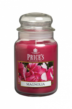 Large Jar Candle - Magnolia - Toetsen van de zoete magnoliabloem in perfecte harmonie met een zacht vleugje roos en jasmijn. - Brandtijd: +/- 150 uur Formaat: 95x179 mm -