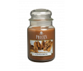 Large Jar Candle - Cinnamon - Heerlijk warm en pittig. Een echte favoriet het hele jaar door. - Brandtijd: +/-150 uur Formaat: 95x179mm - P