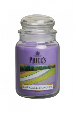 Large Jar Candle - Lavender & Lemongras - Zoete, rustgevende tonen van lavendel gecombineerd met de heerlijke, stimulerende citrusgeur van citroengras - Brandtijd: +/- 150 uur Formaat: 95x179 mm