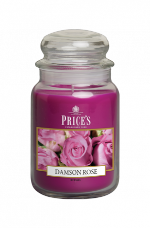 Large Jar Candle - Damson Rose - Deze geur combineert de fluweelzachte tonen van de majestueuze roos met de vrucht van wilde damast - Brandtijd: +/- 150 uur Formaat: 95x179mm