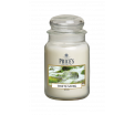 Large Jar Candle - White Musk - Deze zoete, zachte geur combineert de zachte schil van amandelen met zijdezachte tonen van witte musk - Brandtijd: +/- 150 uur Formaat: 95x179 mm -