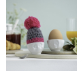 Egg Cup Hat - Grey/Pink