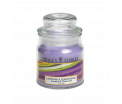Little Jar Candle - Lavender & Lemongras - Zoete, rustgevende tonen van lavendel gecombineerd met de heerlijke, stimulerende citrusgeur van citroengras - Brandtijd: +/- 30 uur Formaat: 85 × 60 mm -