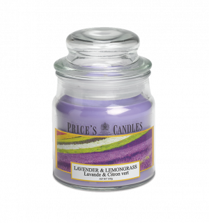 Little Jar Candle - Lavender & Lemongras - Zoete, rustgevende tonen van lavendel gecombineerd met de heerlijke, stimulerende citrusgeur van citroengras - Brandtijd: +/- 30 uur Formaat: 85 × 60 mm -