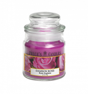 Little Jar Candle - Damson Rose -Deze geur combineert de fluweelzachte tonen van de majestueuze roos met de vrucht van wilde damast - Brandtijd: +/- 30 uur Formaat: 85 × 60 mm -