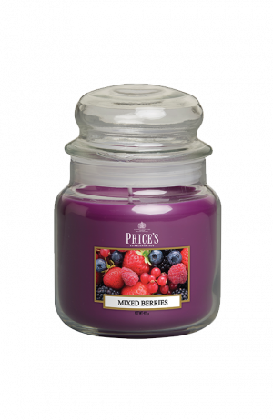 Medium Jar Candle - Mixed Berries - Een mix van verse seizoensbraambessen, aardbeien, veenbessen en bosbessen met een vleugje zoete vanille - Brandtijd: +/- 90 uur Formaat: 95x142 mm