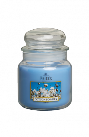 Medium Jar Candle - Cotton Powder - Een heerlijke, verleidelijke geur die ons vult met herinneringen aan vakanties op tropische stranden. - Brandtijd: +/- 90 uur Formaat: 95x142 mm -