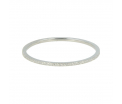 My Bendel - Picolo - Elegante 0.8mm brede zilverkleurige edelstalen ring met stardust. Blijft mooi, verkleurt niet en hypoallergeen - maat 17