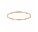 My Bendel - Picolo - Elegante 0.8mm brede rosé goudkleurige edelstalen ring met stardust. Blijft mooi, verkleurt niet en hypoallergeen - maat 18