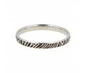 My Bendel - Picolo - Elegante 2mm brede zilverkleurige edelstalen ring met zebraprint. Blijft mooi, verkleurt niet en hypoallergeen - maat 17