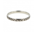 My Bendel - Picolo - Elegante 2mm brede zilverkleurige edelstalen ring met snakeprint. Blijft mooi, verkleurt niet en hypoallergeen - maat 18