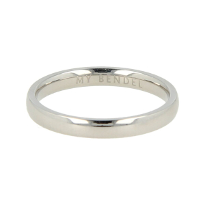 My Bendel - Picolo - Elegante 2,5mm brede zilver kleurige edelstalen ring. Blijft mooi, verkleurt niet en hypoallergeen - maat 19