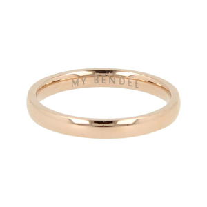 My Bendel - Picolo - Elegante 2,5mm brede rosé goud kleurige edelstalen ring. Blijft mooi, verkleurt niet en hypoallergeen - maat 18