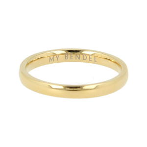 My Bendel - Picolo - Elegante 2,5mm brede goud kleurige edelstalen ring. Blijft mooi, verkleurt niet en hypoallergeen - maat 17