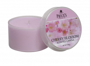 Tin Candle - Cherry Blossom - Een delicate, fruitige en bloemige geur van de prachtige kersenboom bloem - Brandtijd: +/- 30 uur Formaat: 66 × 42 mm -