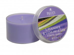 Tin Candle - Lavender & Lemongras - Zoete, rustgevende tonen van lavendel gecombineerd met de heerlijke, stimulerende citrusgeur van citroengras - Brandtijd: +/- 30 uur Formaat: 66 × 42 mm -