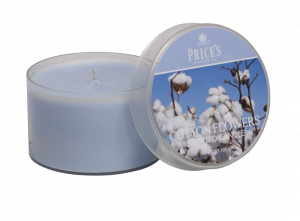 Tin Candle - Cotton Powder - Een heerlijke, verleidelijke geur die ons vult met herinneringen aan vakanties op tropische stranden. - Brandtijd: +/- 30 uur Formaat: 66 × 42 mm -