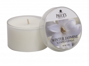 Tin Candle - Winter Jasmine - De rustgevende en bekende geur van verse jasmijn - Brandtijd: +/- 30 uur Formaat: 66 × 42 mm -