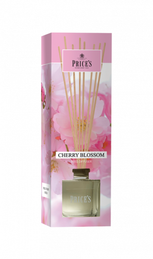 Geurstokjes - Cherry Blossom - Een delicate, fruitige en bloemige geur van de prachtige kersenboom bloem - Verspreidt: +/- 4 weken Formaat: 67x78 mm