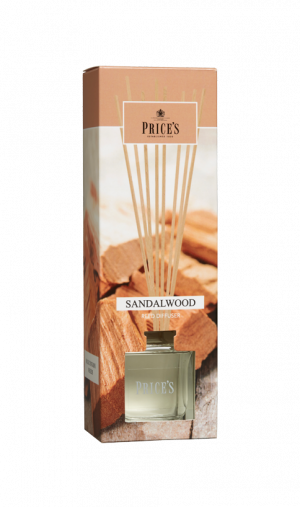 Geurstokjes - Sandalwood - Een klassiek oosters aroma met houtachtige tonen en rijke topnoten - Verspreidt +/- 4 weken Formaat: 67x78 mm
