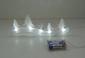 Verlichting boom en rendier LED wit B/O