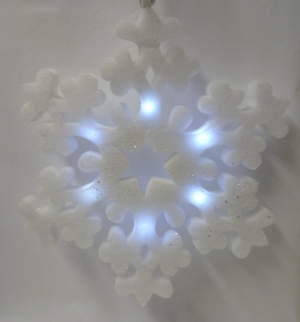 Sneeuwvlok met verlichting 40cm 6L LED B/O