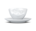 Espresso Cup 100ml - Grinning/Grinsend - White -Hoogwaardige kwaliteit hotelservies, magnetron en vaatwasmachine bestendig