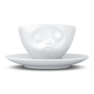 Espresso Cup 100ml - Kissing/Kuessend - White -Hoogwaardige kwaliteit hotelservies, magnetron en vaatwasmachine bestendig