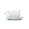 Espresso Cup 100ml - Happy/Glucklich - White -Hoogwaardige kwaliteit hotelservies, magnetron en vaatwasmachine bestendig