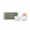 Egg Cup Set no.2 - Oh please &Tasty/ Och Bitte&Lecker - Hoogwaardige kwaliteit hotelsporcelein, magnetron en vaatwasmachine bestendig