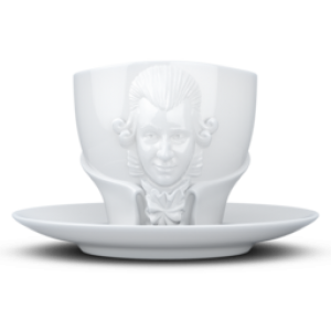 Talent Coffee Cup 260ml - Wolfgang Amadeus Mozart - White -Hoogwaardige kwaliteit hotelservies, magnetron en vaatwasmachine bestendig