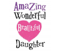 The Bright Side - Amazing Wonderful Beautiful Daughter - 17x14cm - Inclusief envelop