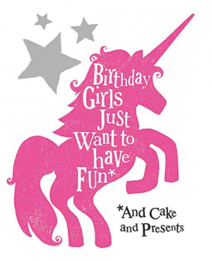 The Bright Side - BirthdayGirls just want to have fun .... - 17x14cm - Inclusief enveloppe