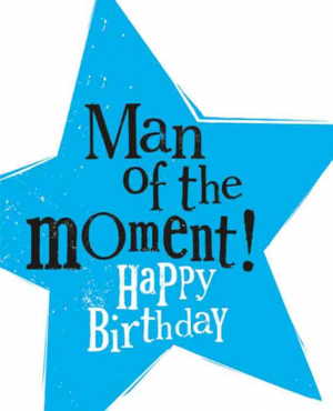 The Bright Side - Man of the moment! Happy Birthday - 17x14cm - Inclusief envelop