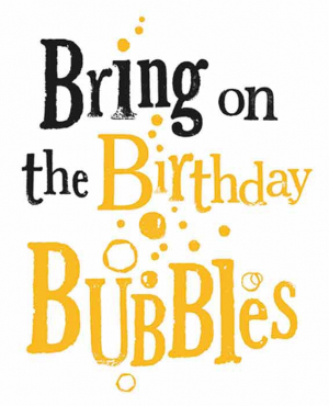 The Bright Side - Bring on the Birthday Bubbles - 17x14cm - Inclusief envelop