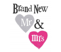 The Bright Side - Brand new Mr & Mrs - 17x14cm - Inclusief envelop