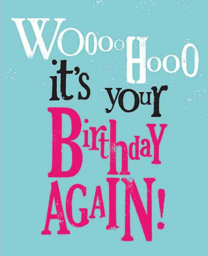 The Bright Side - Whooo Hooo it's your Birthday Again! - 17x14cm - Inclusief envelop