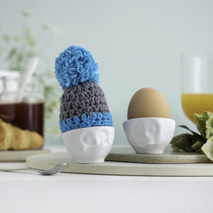 Egg Cup Hat - Grey/Turquois