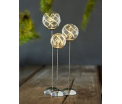 Vein trio light balls H18/21,5/25 cm - set 3pcs - mouth blown glass